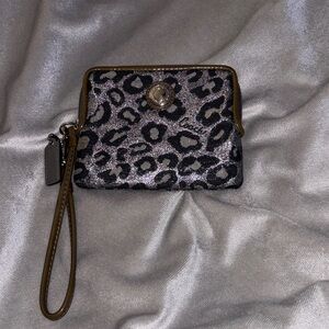 Animal print Coach wristlet
